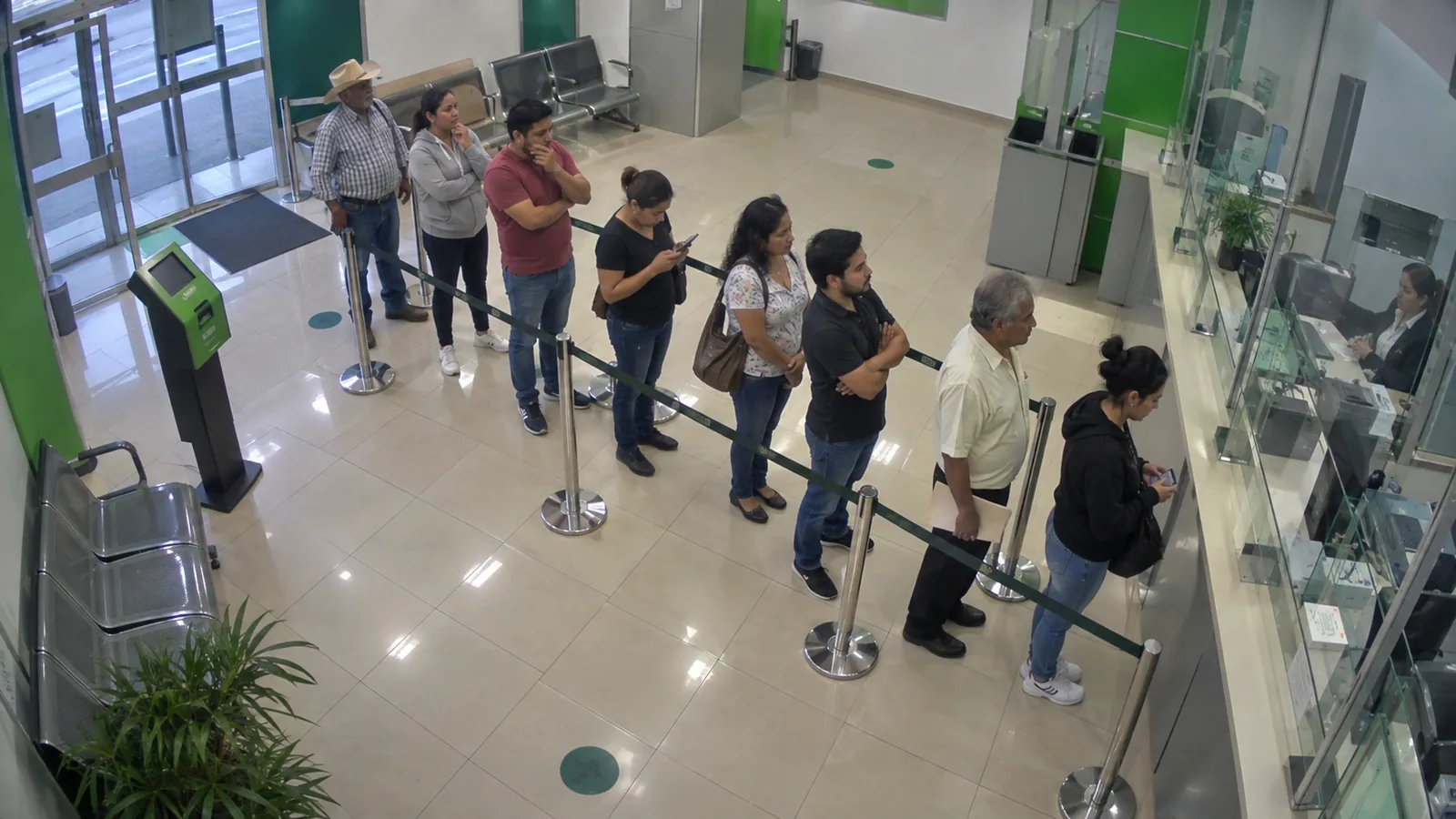 Fila de ventanillas